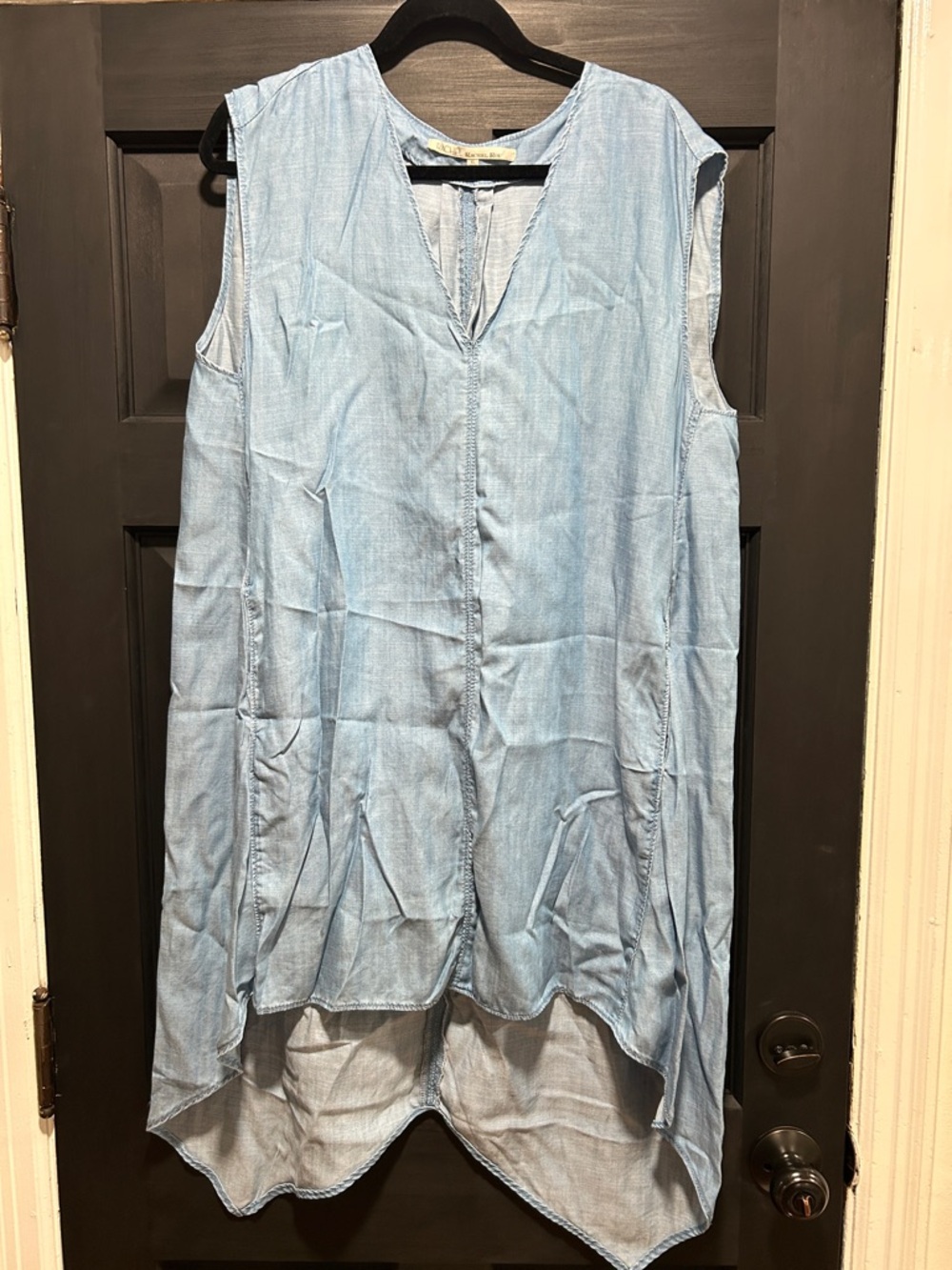 RACHEL Rachel Roy Light Blue High-Low Sleeveless Dress